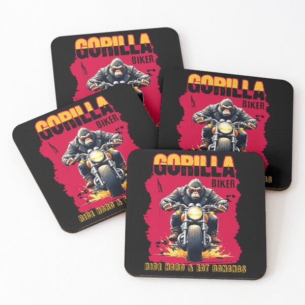 Item preview, Gorilla Biker Funny Quote designed and sold by FunCartoonSpot.