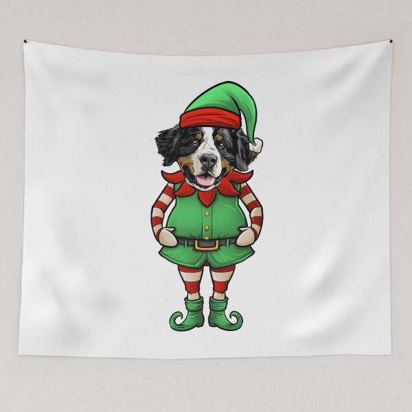 Item preview, Bernese Mountain Dog Christmas Elf Berner designed and sold by whyitsme.