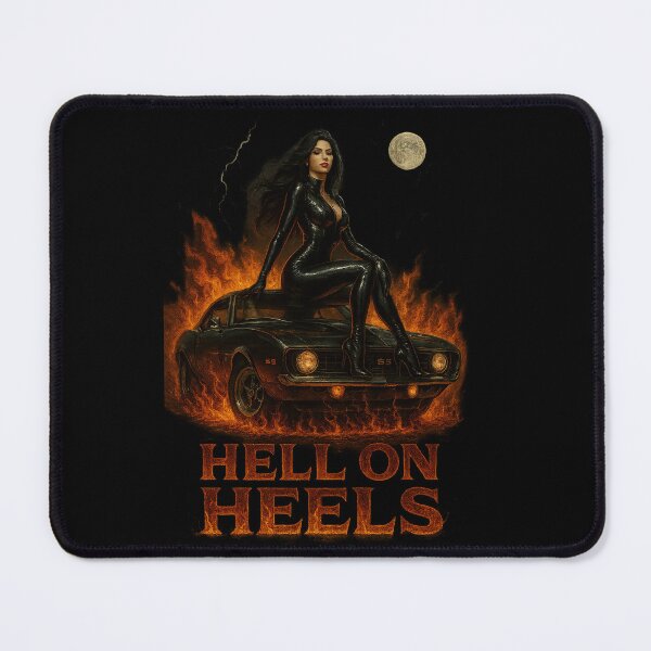 Item preview, Hell on Heels – Dark Fantasy Biker Queen Illustration designed and sold by ArcadiaSilence.