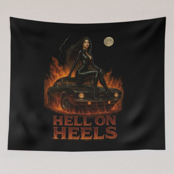 Item preview, Hell on Heels – Dark Fantasy Biker Queen Illustration designed and sold by ArcadiaSilence.
