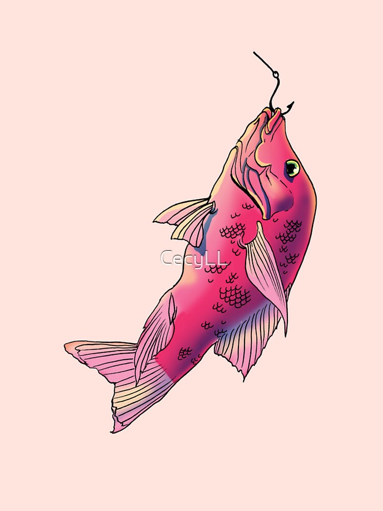Thumbnail 4 of 4, iPhone Case, Pink fish, fish designed and sold by CecyLL.
