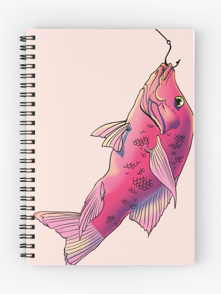 Thumbnail 1 of 3, Journal, Pink fish, fish designed and sold by CecyLL.