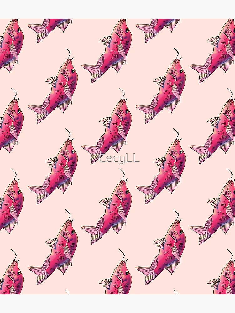 Thumbnail 3 of 3, Backpack, Pink fish, fish designed and sold by CecyLL.
