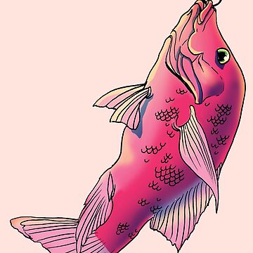Artwork thumbnail, Pink fish, fish by CecyLL