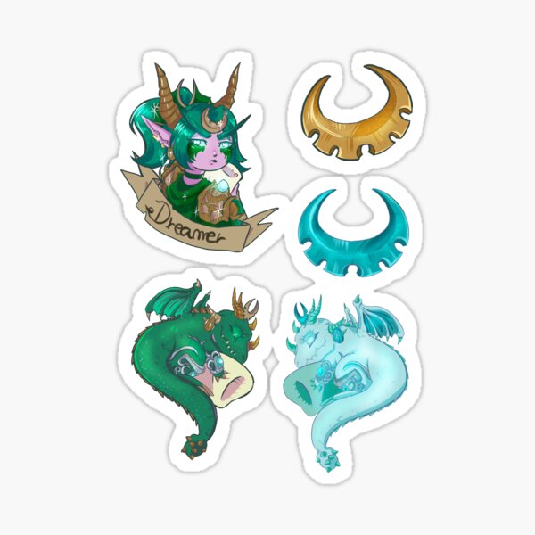 Item preview, Ysera the dreamer stickers designed and sold by LazarusArt.
