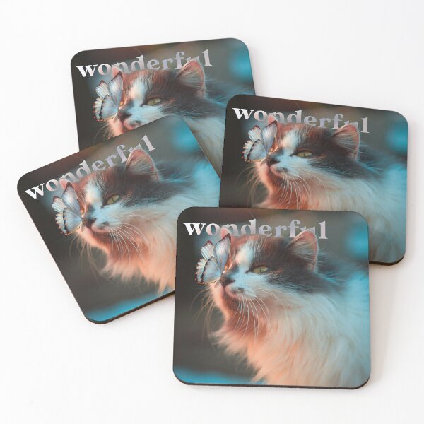 Item preview, Wonderful aesthetic cat with butterfly designed and sold by Ventrik.