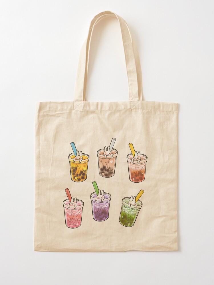 Thumbnail 2 of 5, Tote Bag, Boba Buns designed and sold by lycheeberrybun.