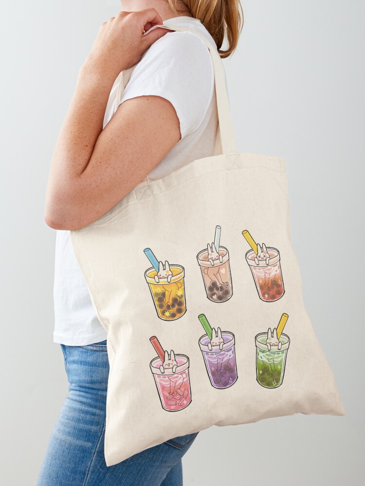 Thumbnail 1 of 5, Tote Bag, Boba Buns designed and sold by lycheeberrybun.