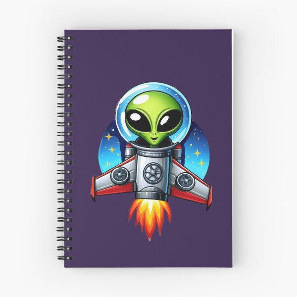 Item preview, Alien Space Explorer – Cartoon Rocket designed and sold by Myra365Art.