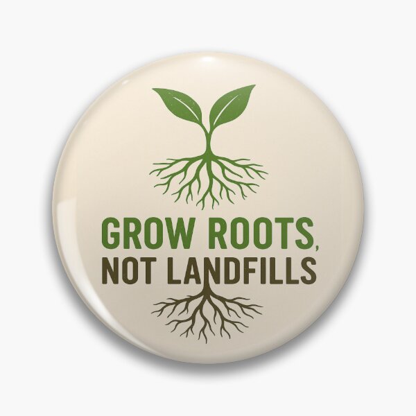 Item preview, Grow Roots Not Landfills -  Eco-Friendly Sustainability Design designed and sold by Mythic Tide.
