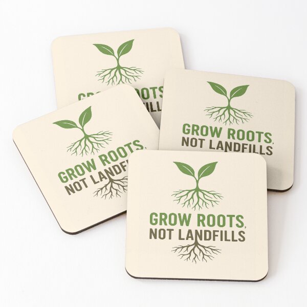 Item preview, Grow Roots Not Landfills -  Eco-Friendly Sustainability Design designed and sold by Mythic Tide.