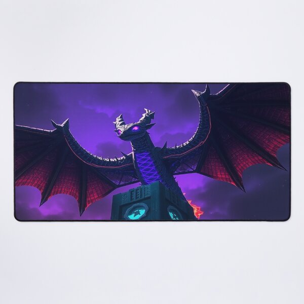 Item preview, The End Beckons – Ender Dragon Dark Fantasy Poster designed and sold by Thompika.