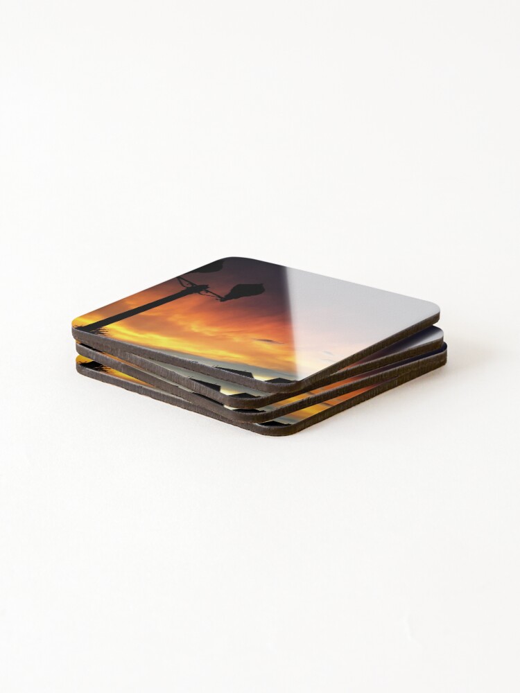 Thumbnail 4 of 5, Coasters (Set of 4), Dramatic Sunset designed and sold by ShutterbugBttns.