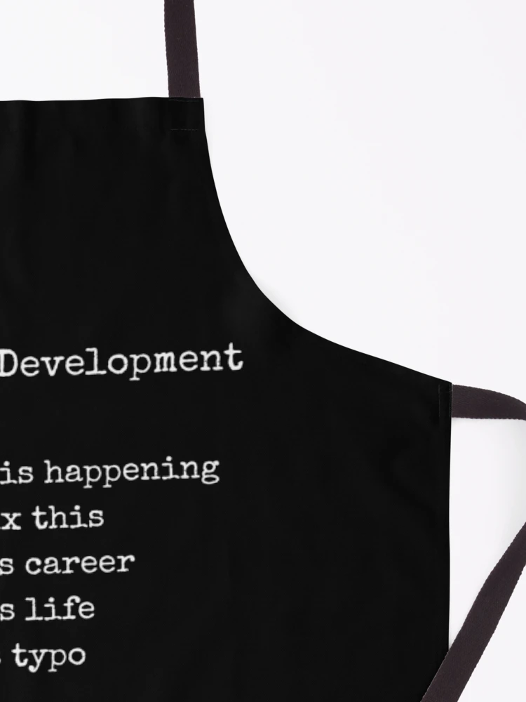 Thumbnail 3 of 6, Apron, Software development process Programmer funny coding coder designed and sold by snowry.