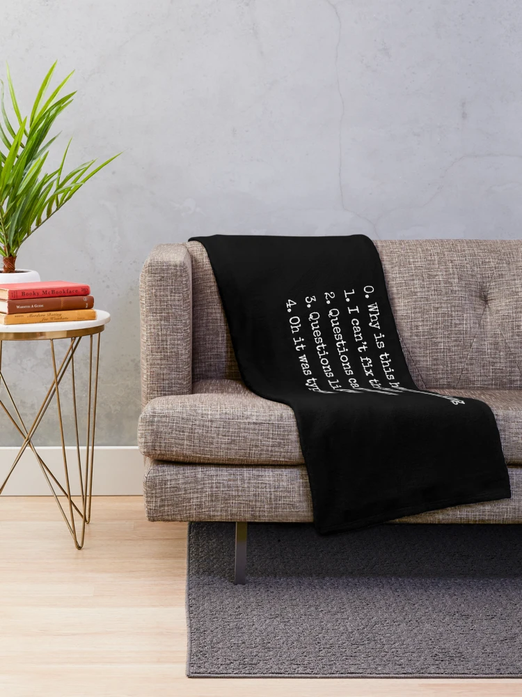 Thumbnail 2 of 6, Throw Blanket, Software development process Programmer funny coding coder designed and sold by snowry.