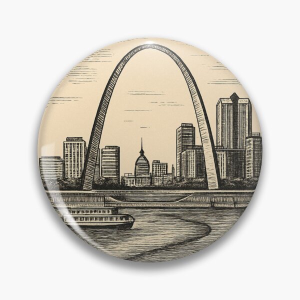 Item preview, St. Louis Riverfront Illustration designed and sold by Rue Market.
