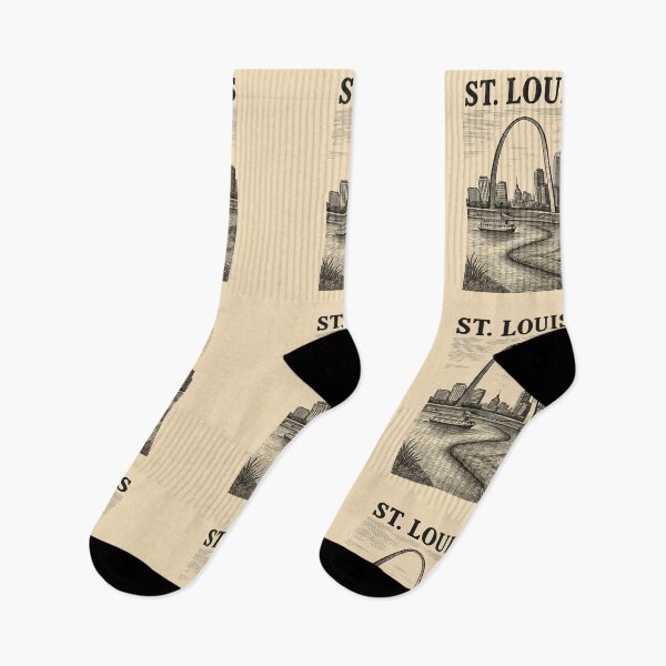 Item preview, St. Louis Riverfront Illustration designed and sold by Rue Market.