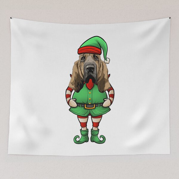 Item preview, Bloodhound Dog Christmas Elf designed and sold by whyitsme.