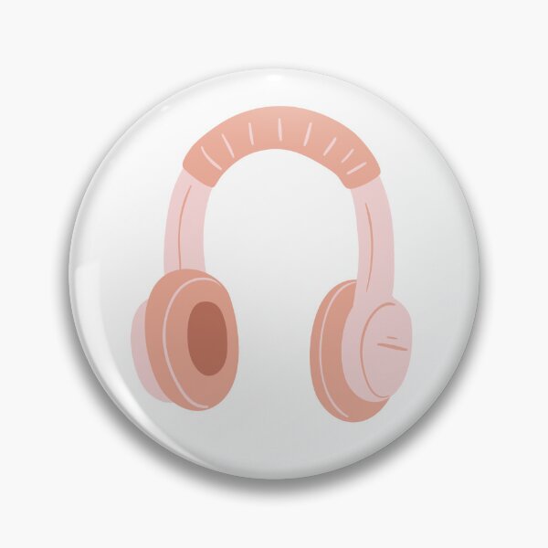 Item preview, Pink Aesthetic Headphones Illustration designed and sold by shewireswords.