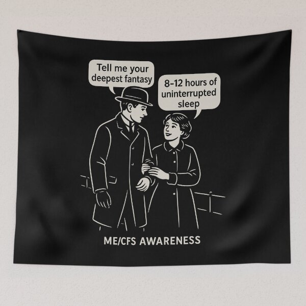 Item preview, ME/CFS AWARENESS - Vintage Humor - Deepest Fantasy 8-12 Hours of Sleep designed and sold by Darling DeDe.