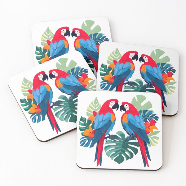Item preview, cheese plant, parrots, botanical, house plant designed and sold by TrueArtVibes.