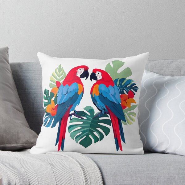 Item preview, cheese plant, parrots, botanical, house plant designed and sold by TrueArtVibes.