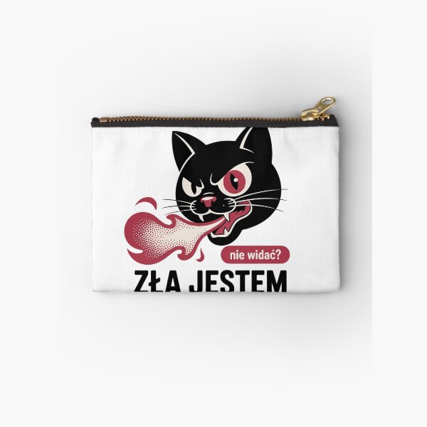 Item preview, Nie widac? Zła jestem - śmieszna koszulka po polsku z kotkiem - funny cat T-shirt with polish text designed and sold by ToMyPolacy.
