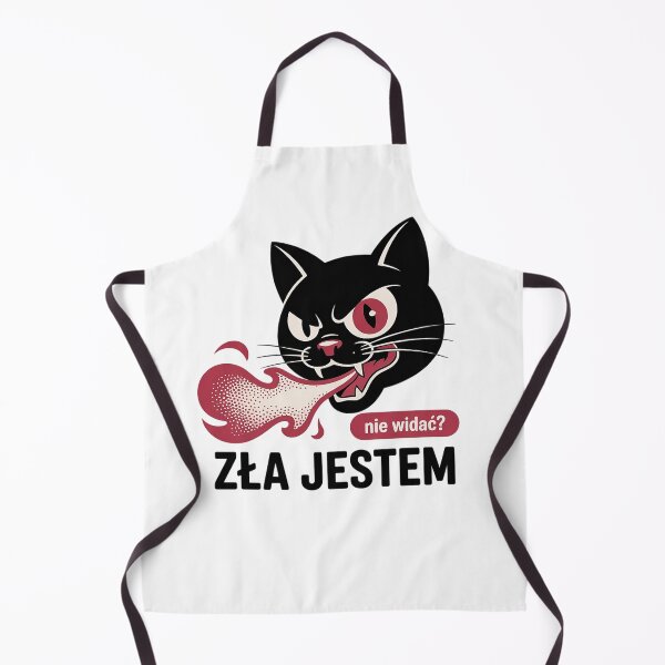 Item preview, Nie widac? Zła jestem - śmieszna koszulka po polsku z kotkiem - funny cat T-shirt with polish text designed and sold by ToMyPolacy.