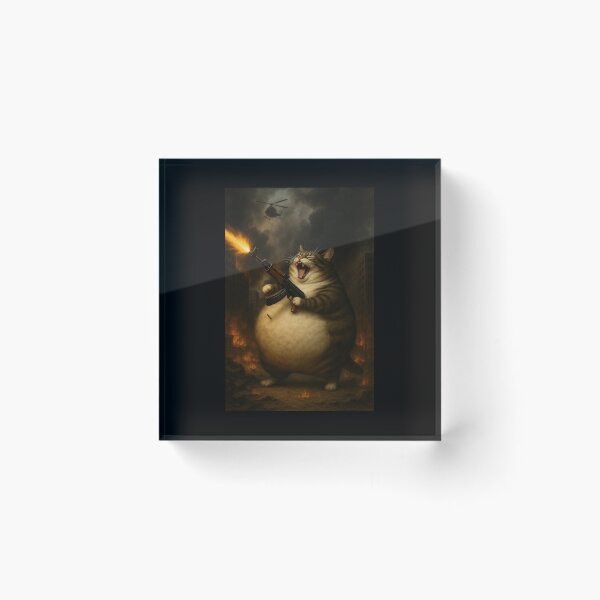Item preview, Fat Cat Shooting the sky with an AK47 designed and sold by CoolestShirtss.
