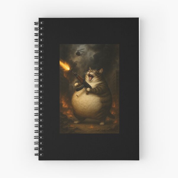 Item preview, Fat Cat Shooting the sky with an AK47 designed and sold by CoolestShirtss.