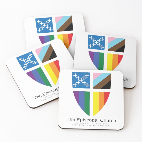 Item preview, Loving - Pride Shield - The Episcopal Church  designed and sold by Canterbury Episcopal Campus Ministry at Texas Tech University .