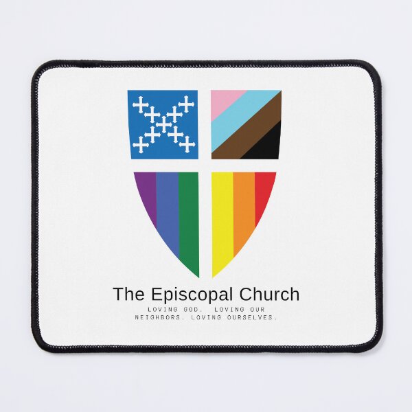 Item preview, Loving - Pride Shield - The Episcopal Church designed and sold by Canterbury Episcopal Campus Ministry at Texas Tech University .