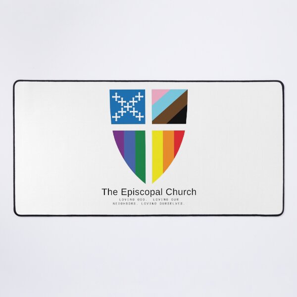 Item preview, Loving - Pride Shield - The Episcopal Church  designed and sold by Canterbury Episcopal Campus Ministry at Texas Tech University .