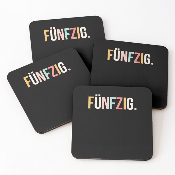 Item preview, Fünfzig. cute German Birthday 50th Geburtstagsfeier party designed and sold by snowry.