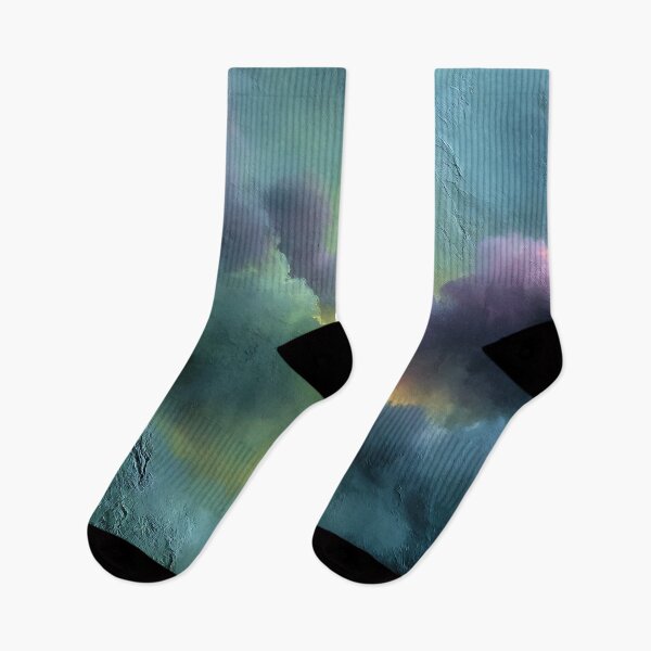Item preview, Moody Atmospheric Clouds – Abstract Sky with Olive Green, Midnight Blue, and Deep Plum designed and sold by Flowing Colurs.