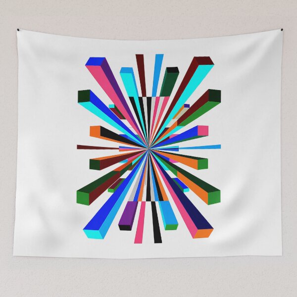 Item preview, Bold 3D Geometric Starburst – Vibrant Abstract Pattern for Modern Art Lovers designed and sold by paulo silveira.