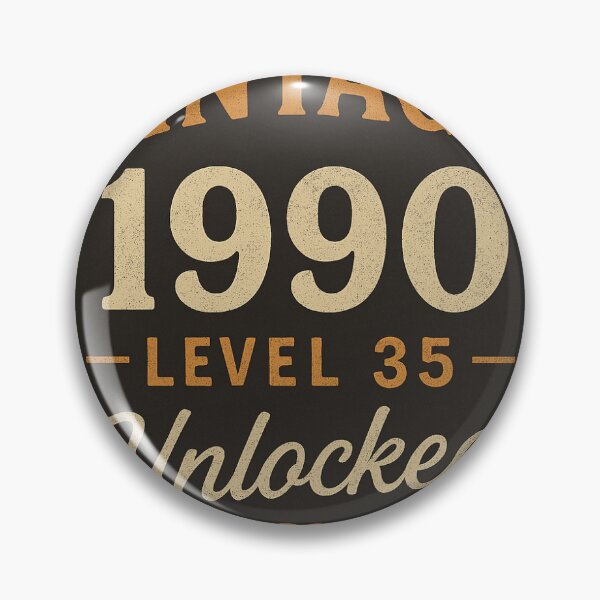 Item preview, 35th Birthday design - Vintage 1990 Level 35 unlocked - Birth year  designed and sold by Joyfulventure12.