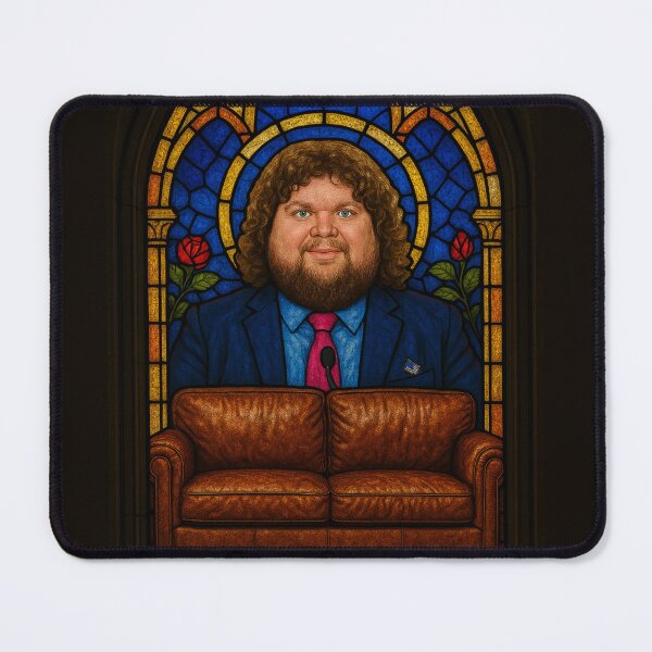 Item preview, Fat JD Vance Meme: Stained Glass Church Window designed and sold by muskitt.