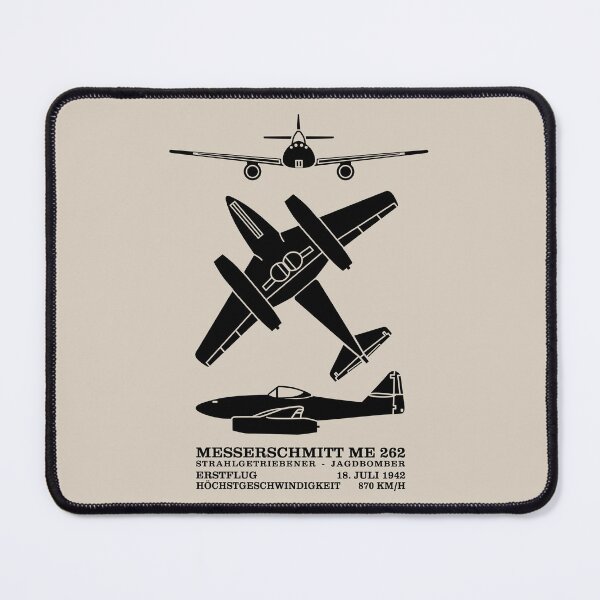 Item preview, Messerschmitt Me 262 WW2 Jet Plane Silhouettes Infographic designed and sold by MilitaryMart.