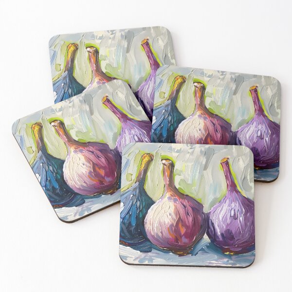 Item preview, Celebrate the Flavor of Color - Stylized Figs in Blue, Pink and Purple Expressive Abstract Energy designed and sold by OlfactoART Studio.