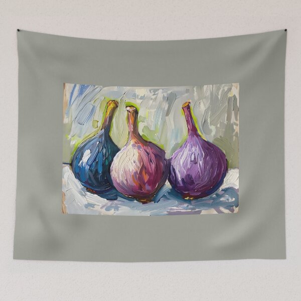 Item preview, Celebrate the Flavor of Color - Stylized Figs in Blue, Pink and Purple Expressive Abstract Energy designed and sold by OlfactoART Studio.