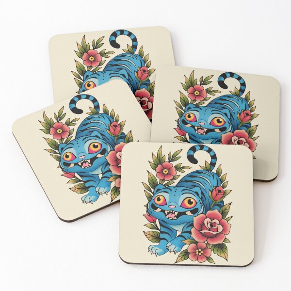 Item preview, Korean Blue Tiger Tattoo designed and sold by Ellador.