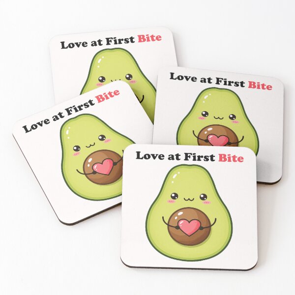 Item preview, Cute Avocado Love at First Bite Pun Kawaii Heart Design designed and sold by -DEEWOLF-.