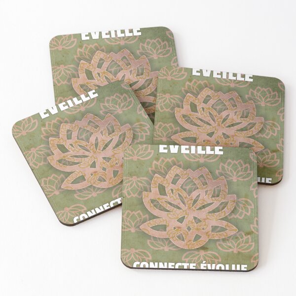 Item preview, Éveille-Toi Connecte Évolue | Lotus & Celtic Knot | Spirituelle Boho Poster designed and sold by 	aluzia.design.