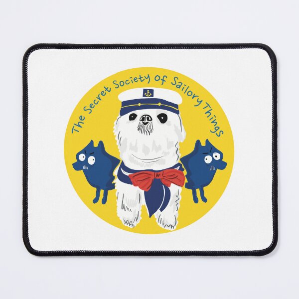 Item preview, Secret-Society-of-Sailory-Things | Doggie Nautical Drama | Whimsical Badge Design designed and sold by geetasadashivan.
