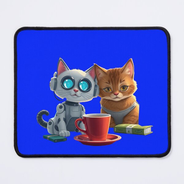 Item preview, Cat & Bot: Coffee Break Companions designed and sold by Cat On Caffeine.