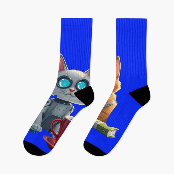 Item preview, Cat & Bot: Coffee Break Companions designed and sold by Cat On Caffeine.