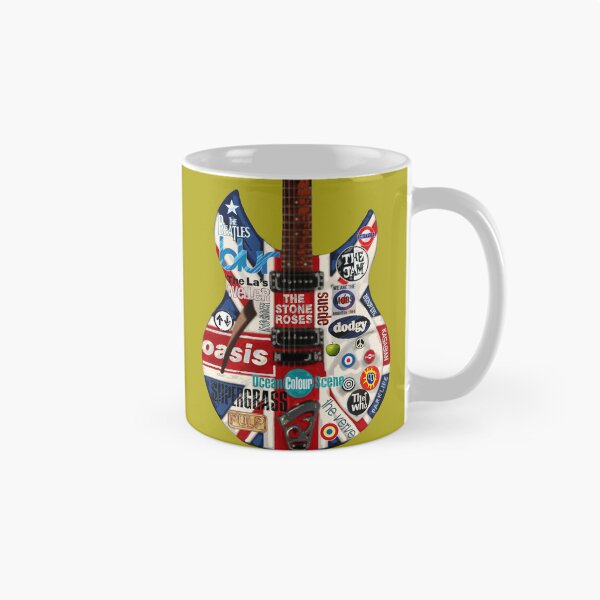 Item preview, Britpop Nineties Music Groups Mod band pop art Union Jack flag Rickenbacker Electric Guitar  designed and sold by Kludoman.