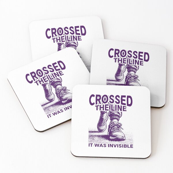 Item preview, Crossed The Line It Was Invisible | Bold Sarcastic Humor | Funny Walking Sneakers designed and sold by Cree8if.