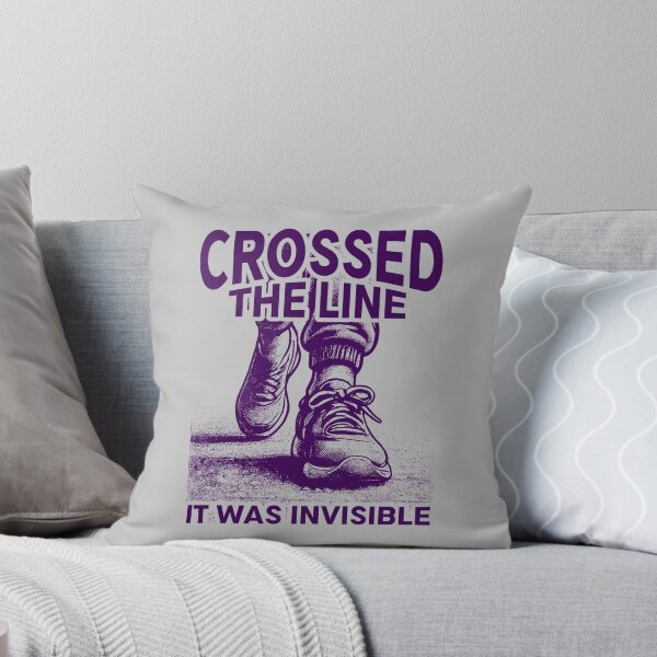 Item preview, Crossed The Line It Was Invisible | Bold Sarcastic Humor | Funny Walking Sneakers designed and sold by Cree8if.